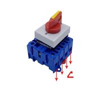 YMD11-C Sereis OFF-ON Panel DIN Rail Mounting 3/4P 690V 25/32/40/63/80/100A Isolator Switch Padlock Disconnect Replace LW30 NWPNLXEA(4P,40A)