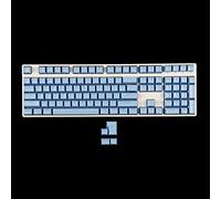 YMDK 104 touches SA Profil ANSI ISO Double Shot Shine Through PBT Forme de boule Convient pour clavier MX 104 87 61 standard (Bleu)