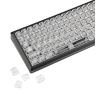 YMDK 136 touches brillantes à travers PC Crystal Ice RGB touches vierges profil cerise pour clavier mécanique MX 61/68/84/104/108