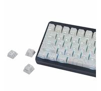 YMDK Contour Line Lot complet de 97 touches lumineuses latérales pour clavier mécanique MX Profil Cherry PBT + PC Double Shot Blanc
