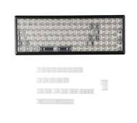 YMDK DSA Profile Lot complet de 122 touches transparentes en ABS pour clavier mécanique MX Noir/blanc