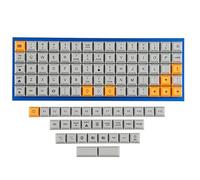 YMDK DSA Profile Lot de 107 touches en PBT pour XD75 ID75 Planck Preonic Niu40 Gris Orange Épaisseur 1,4 mm