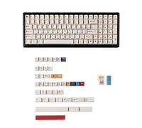 YMDK Lot complet de touches rétro C64 R2 avec impression latérale 147 touches PBT Dye Sublimation Cherry Profile pour clavier mécanique