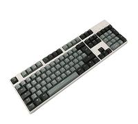 YMDK Lot de 105 touches de clavier mécaniques ISO double shot PBT Cherry Profil Cherry pour clavier mécanique Cherry MX Noir/gris