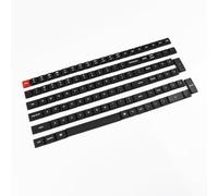 YMDK Lot de 117 touches PBT noires à profil bas, décalage triangulaire, grande tige croisée, uniquement compatible avec les claviers mécaniques Keychron K1 K3 à profil bas
