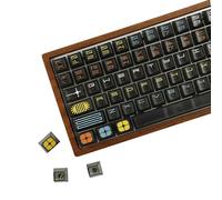 YMDK Lot de 122 touches à motif d'exposition à cinq côtés pour clavier mécanique MX 61/64/68/75/84/87