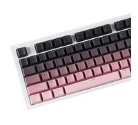 YMDK Lot de 134 touches dégradées en PBT noircies, profil OEM, lot de 134 touches Cherry Profile Dye Sub, style minimaliste pour claviers mécaniques MX