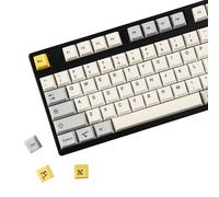 YMDK Lot de 142 touches industrielles lourdes - Profil Cherry anglais coréen PBT imprimé sur le dessus - Touches personnalisées pour clavier mécanique MX 65/75/87/98/100/104