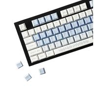 YMDK Lot de 143 touches Snow Future - Petit bonhomme de neige - Style minimaliste - Profil cerise - Coloré - Pour clavier mécanique MX 75/87/98/104/108