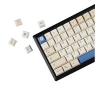 YMDK Lot de 147 touches à thème lait de soja Cherry Profile Dye Sub PBT Top Print minimaliste pour claviers mécaniques MX