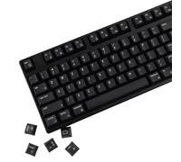 YMDK Mac Cherry Profile Normcore Style Dye Sub PBT Noir pour commutateurs MX 104 TKL 60% 96 84 68 64 (136 Cherry Black)