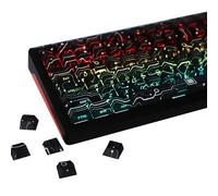 YMDK PCB Electronic Vision Theme 135 touches PBT + PC à éclairage latéral brillant à travers la teinture Sub Custom Keycap Double Shot Cherry Profile pour clavier mécanique 60 75 100 % MX