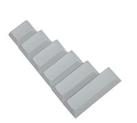 YMDK Touches vierges personnalisées DSA 1,25 1,5 1,75 2,25 2,75 1,4 mm PBT pour commutateurs MX (4 pièces 1,25u, gris clair)