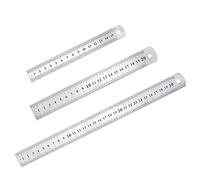 YMDZ 3 Pcs Acier inoxydable Règle précision Métal Droite Règle en Kit 15 cm(6''), 20cm(8''),30cm(12'') Argent Réglet en Inox