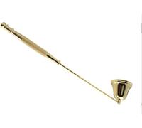 Ymhapp Éteignoir à mèche en métal doré avec long manche Accessoires pour bougies