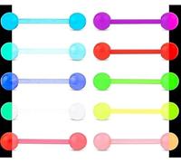 Ymhapp Lot de 10 piercings de langue en acrylique pour la langue