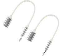 Ymhapp Lot de 2 câbles audio 3,5 mm mâle vers type C femelle - Câble analogique de 3,5 mm - Adaptateur pour écouteurs - Compatible avec lecteurs MP3, ordinateurs portables, tablettes, câbles et