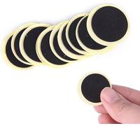 Ymhapp Lot de 24 patchs noirs pour réparation de pneu de vélo, sans colle, rustines rondes pour chambre à air de vélo, kit de réparation de pneus de vélo de route et VTT