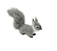 Ymhapp Mini écureuil en peluche grise de 30 cm - Lapin en peluche douce pour cadeau, décoration d'intérieur, décoration de table, décoration de chambre, poupées de collection