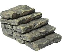 Ymhapp Mini pont d'escalier en résine - Marches en pierre - Décoration de jardin - Pot de fleurs - Micro aménagement paysager - Statues de jardin et statues de jardin - Décoration extérieure