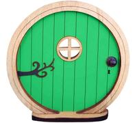 Ymhapp Porte de jardin féérique verte pour arbre, portes d'arbres d'extérieur et tronc d'arbre, mini sculpture de jardin féérique, décoration de porte de contes de fées, décoration de porte de cour