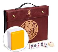 YMI Coffret de Mahjong Chinois Rouge Prestige, 146 tuiles
