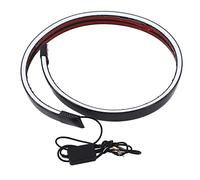 Ymiko Aileron Arrière de Voiture, Lèvre de Becquet de Coffre Arrière de Style Fibre de Carbone, Modification de Voiture Universelle D'aile de Becquet Coloré à LED, Kit de Becquet Arrière Extérieur