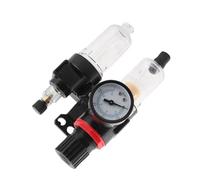 Ymiko Air Filter Regulator，Filter and Regulator Compressed Air Filter Regulator，Air Compressor Twin Air Filter with Regulator Trap Oil & Water 1/4" NPT Air Filter Pressure Regulator