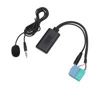 Ymiko Câble Adaptateur D'entrée Audio Bluetooth, Câble Adaptateur D'entrée Audio sans Fil AUX de Voiture Bluetooth 5.0 avec Microphone de Remplacement pour