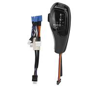Ymiko Changement de vitesse, Kit de modification de pommeau de changement de vitesse automatique à LED électrique LHD Compatible avec E46 E60 E61 Refit pour F30 (Noir brillant)