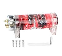 Ymiko Condensateur Audio de Voiture, R¨¦gulateur de Tension D'amplificateur de Condensateur de Puissance Audio de Voiture de 2 LED Rouge 10-16V DC Pi¨¨Ces D'auto Modifi¨¦ES