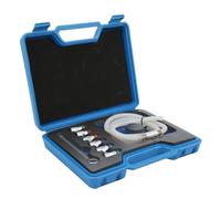 Ymiko Kit de Clé de Purge de Frein, Kit de Clé de Purge de Frein en Caoutchouc Métallique 7-12 Mm 6 Adaptateurs 1 Tuyau de Vidange Universel pour Voiture, SUV, Camion Léger, Moto