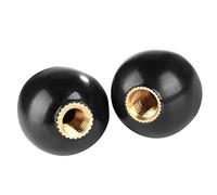 Ymiko Lot de 5 Boutons à Bille Filetés, Filetage Femelle M6, Poignée en Bakélite Noire, Bouton à Bille Thermodurcissable pour équipement D'exercice, Machines, Vannes, Robinets