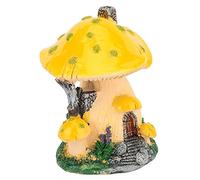 Ymiko Maison de Fée Champignon Résine Décoration Intérieur Extérieur pour Jardin, Maison de Poupée, Bricolage Artisanat Ornement pour Collectionneurs
