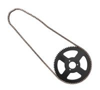 Ymiko Pignon Arrière avec Chaînes 25H, Pignon 144 Maillons Arbre 2 Temps Universel pour Tricycle électrique Mini Moto Pocket Bike ATV Quad