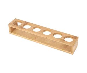 Ymiko Porte-gobelet en verre en bois, porte-gobelets 6 tasses, support d'étagère pour tasse à eau, supports pour tasses à vin, plateaux, support en verre, pour tenir la présentation(UNE)