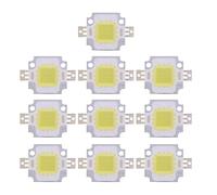 Ymiko Puce LED COB 10W Blanc Chaud/Froid 9-12V DC 500-600LM Support Aluminium 10 Pièces pour Projecteurs et Lampes DIY