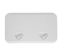 Ymiko Ymiko Marine Deck Hatch Trappe de pont de bateau Trappe d'accès Trappe d'accès de pont blanche Couvercle d'inspection résistant aux UV avec serrure pour bateaux marins 24 x 14 pouces
