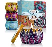 YMing Ensemble de Bougies Parfumées, Cire de Soja 100%, Soulagement du Stress et Aromathérapie pour Le Bain Yoga Cadeaux d'action de Grâce fixés pour la Fête des Mères Anniversaire Saint Valentin