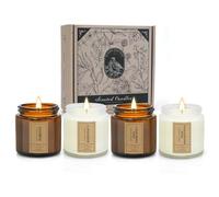 YMing Ensemble de cadeaux de Bougies Parfumées, Style rétro vintage 7,2 oz bougies en pot d'ambre d'apothicaire en cire de soja naturelle coulée à la main, cadeaux pour femmes