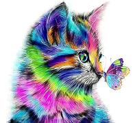 YMJD 11CT Point de Croix kit Debutant Broderie Imprimé Cross Stitch (Chat 36×36cm)