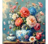 YMJD 11CT Point de Croix kit Debutant Broderie Imprimé Cross Stitch (Fleur 2 45×45cm)