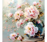 YMJD 11CT Point de Croix kit Debutant Broderie Imprimé Cross Stitch (Fleur1 45×45cm)