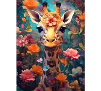 YMJD DIY Kit Broderie Point de Croix Broderie Imprimé 11CT DIY Kit Broderie Point De Croix - Girafe36 * 46CM