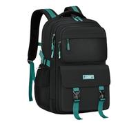 YMKJZLBD Cartable Garcon Primaire Sac A Dos Enfant À Étanche pour Enfants De L'école avec Une Grande Capacité-Grand Vert Noir-Sac École Unique