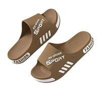 YMKJZLBD Sliders Couples Sandales pour Hommes en Été, Usure De Plein Air, Mode Maison, Fond Doux Épaissi, Pantoufles Dames Non Glissantes-brun-48-49