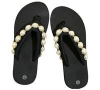 YMKJZLBD tongs Pour Femmes À La Mode Des Plages D'été Appartements De Vacances Intérieures Et Extérieures Décontractées-noir-35