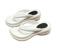 YMKJZLBD tongs Talents De Quartiers Épaisses Pour Les Femmes Sands Plate-forme Sans Glissement D'été Plage Girls Outdoor-blanc-37-38
