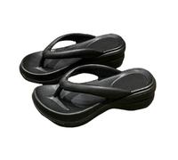 YMKJZLBD tongs Talents De Quartiers Épaisses Pour Les Femmes Sands Plate-forme Sans Glissement D'été Plage Girls Outdoor-noir-37-38