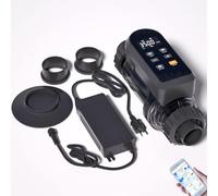 YMLUKzun électrolyseur Au Sel avec Panneau NuméRique Intelligent 15g/h | SystèMe De Chloration D'Eau SaléE Pour Piscines, Wi-Fi IntéGré Et TéLéCommande Par Application,Chlorateur D'Eau SaléE